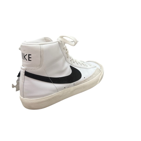 Like New Nike Blazer Mid White and Black High-Tops Size 8 - Picture 6 of 7